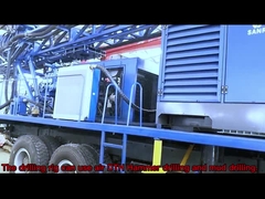 Machine de forage de puits d'eau montée sur camion