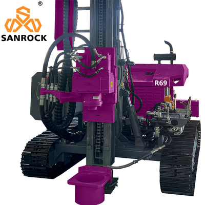 Pile driver Machine photovoltaïque de forage de pile au sol Pile hydraulique Pile driver solaire