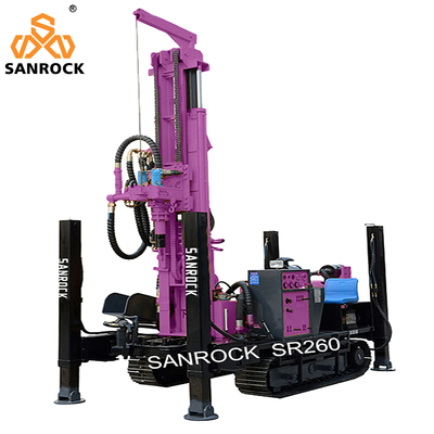 Forage à la tige Diamètre 76 mm 89 mm Machine de forage de puits d'eau rampante 4000 × 1850 × 2300 mm