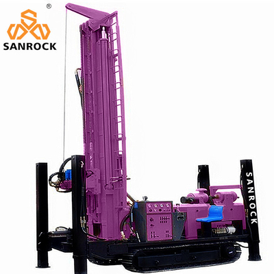 Appareils de forage portatifs de l'eau de profondeur de l'installation de forage de puits d'eau de chenille de trou de forage hydraulique 400m