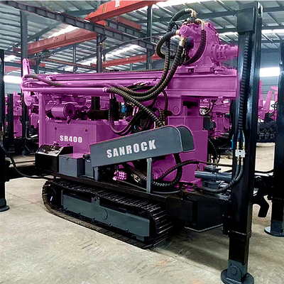 Appareils de forage portatifs de l'eau de profondeur de l'installation de forage de puits d'eau de chenille de trou de forage hydraulique 400m