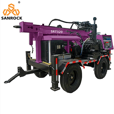 Machine de forage hydraulique pour puits d'eau entièrement montée sur remorque