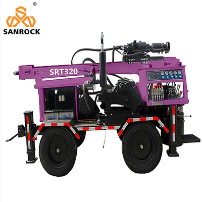 Machine de forage de puits hydraulique portable à puits profonds montée sur remorque