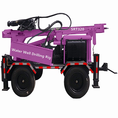 Machine de forage de puits hydraulique portable à puits profonds montée sur remorque