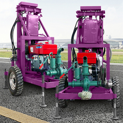 Machine de forage hydraulique pour puits d'eau à remorque