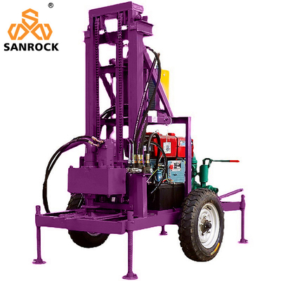 Machine de forage hydraulique pour puits d'eau à remorque