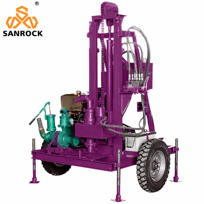 Machine de forage hydraulique pour puits d'eau à remorque