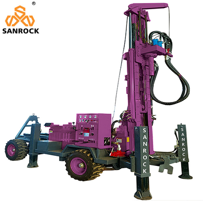 Machine de forage de puits d'eau portable avec une longueur de poussée de 3300 mm et système hydraulique