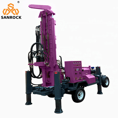 Machine de forage de puits d'eau portable avec une longueur de poussée de 3300 mm et système hydraulique