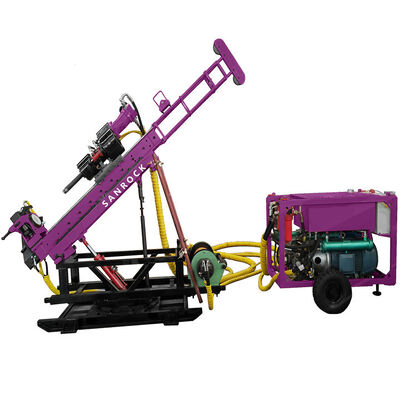 Machine de forage hydraulique de tunnel Équipement de forage de trous rotatifs horizontaux