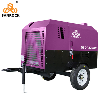 Compresseur d'air à petite vis Moteur diesel minier portable Compresseur d'air à vis