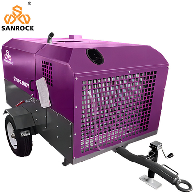 Compresseur d'air à petite vis Moteur diesel minier portable Compresseur d'air à vis