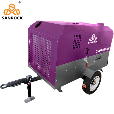 Compresseur d'air à petite vis Moteur diesel minier portable Compresseur d'air à vis