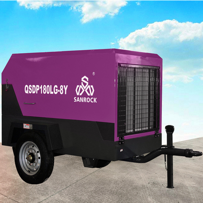 Compresseur d'air à petite vis Moteur diesel minier portable Compresseur d'air à vis
