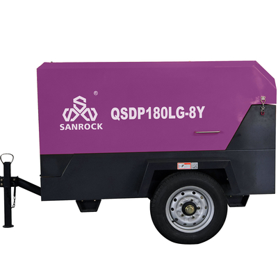 Compresseur d'air à petite vis Moteur diesel minier portable Compresseur d'air à vis