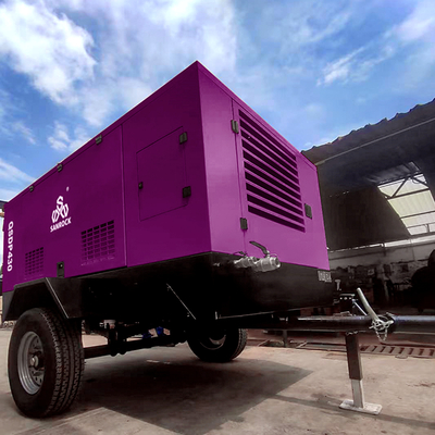 Compresseur d'air à vis diesel minier Compresseur d'air à vis rotatif portable
