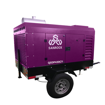 Compresseur d'air à vis diesel minier Compresseur d'air à vis rotatif portable