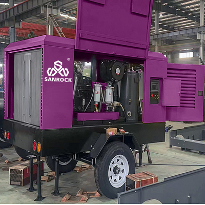Compresseur d'air à vis rotatif 93 kW Diesel Compresseur d'air à vis industriel Compresseur d'air à vis