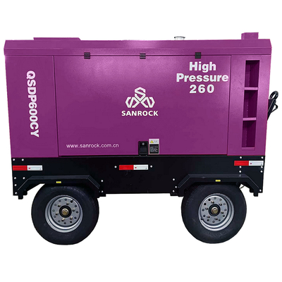 Équipement de compresseur d'air à vis rotative mobile Machine à haute pression