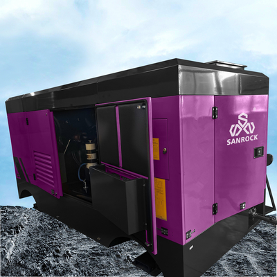 Compresseur d'air à vis diesel de 221 kW Machine à haute pression Compresseur d'air à vis à puits d'eau