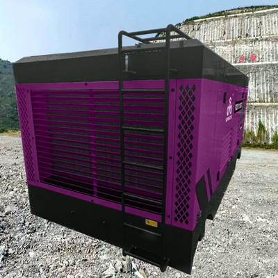 Compresseur d'air à vis diesel de 221 kW Machine à haute pression Compresseur d'air à vis à puits d'eau