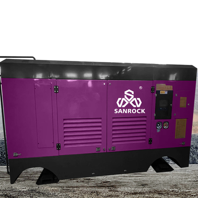 Compresseur d'air à vis diesel de 221 kW Machine à haute pression Compresseur d'air à vis à puits d'eau