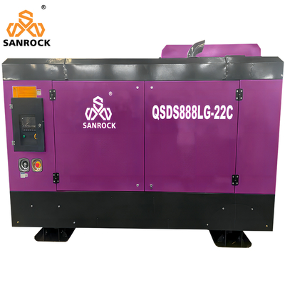 Compresseur d'air à vis diesel de 221 kW Machine à haute pression Compresseur d'air à vis à puits d'eau