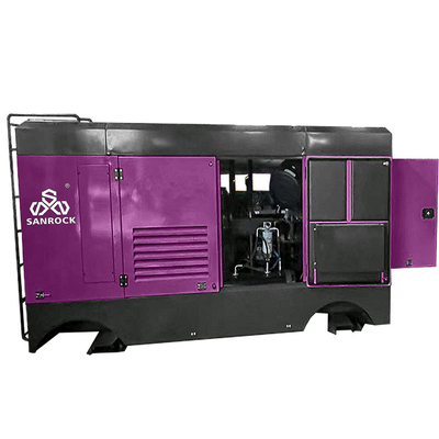 Compresseur d'air à vis diesel de 221 kW Machine à haute pression Compresseur d'air à vis à puits d'eau