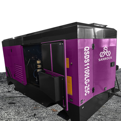 Machine de compression d'air à vis à haute pression à moteur diesel