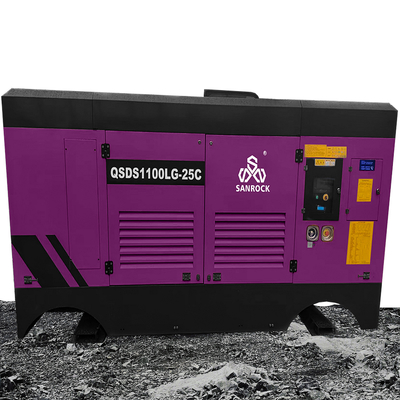 Machine de compression d'air à vis à haute pression à moteur diesel