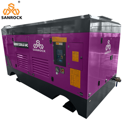 Compresseur d'air à vis haute pression 410 kW Compresseur d'air à vis diesel Machine puits d'eau