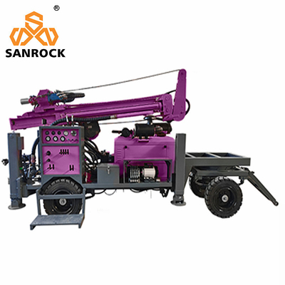 Machine de forage de puits d'eau portable avec une longueur de poussée de 3300 mm et système hydraulique