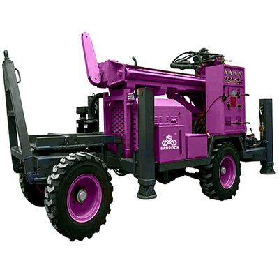 Machine de forage de puits d'eau portable avec une longueur de poussée de 3300 mm et système hydraulique