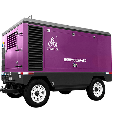 Compresseur d'air à vis à propulsion diesel à haute pression Compresseur d'air à vis minier portable