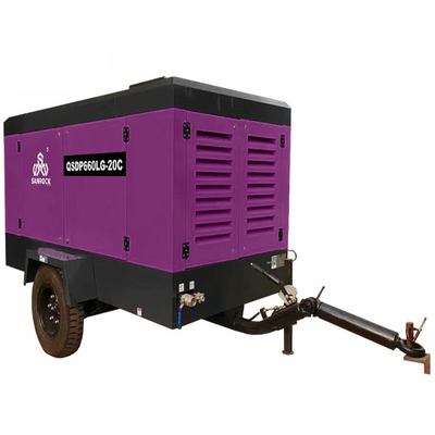 Compresseur d'air à vis rotatif avec moteur diesel Cummins