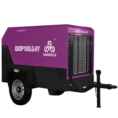 Compresseur d'air à vis diesel minier Compresseur d'air à vis rotatif industriel portable