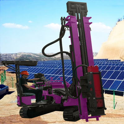 Machine à conduire des piles multifonctionnelle Portable machine à ramper des piles solaires à vis au sol
