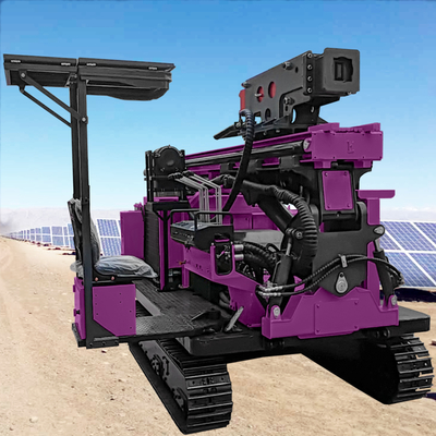 Machine à conduire des piles multifonctionnelle Portable machine à ramper des piles solaires à vis au sol
