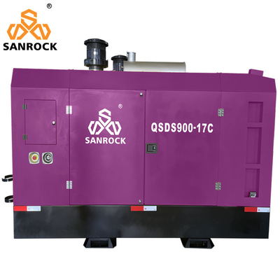 25 m3/min Consommation d'air 17 bar Compresseur d'air à vis diesel portable pour machine de forage de puits d'eau