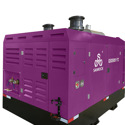 Compresseur d'air à petite vis rotative Portable et méthode de refroidissement de 17 bar Refroidis par air ou par eau