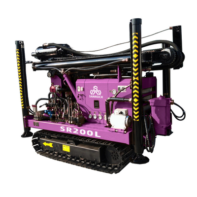 Forces de levage 15T Forage de puits d'eau par rampant Forage hydraulique de forage de forage avec moteur Yuchai