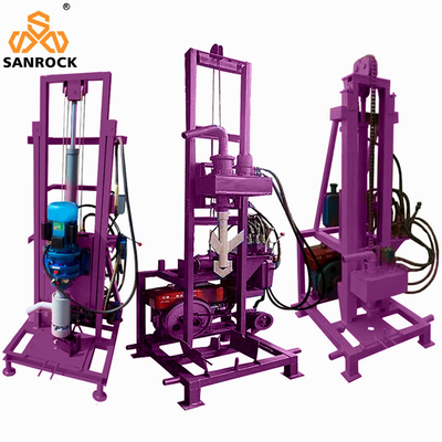 Machine de forage hydraulique portable pour l'eau Réglage rotatif pour petits puits d'eau 700*700*2500 mm