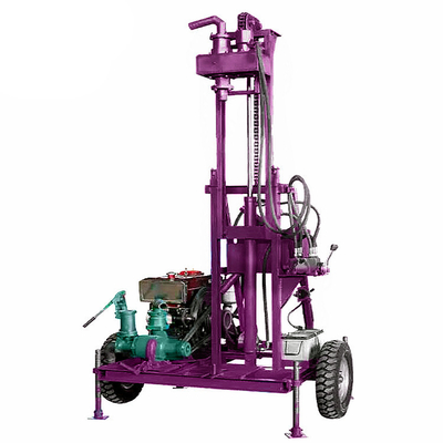 Machines de forage de puits d'eau portatives à 120 m de profondeur montées sur remorque