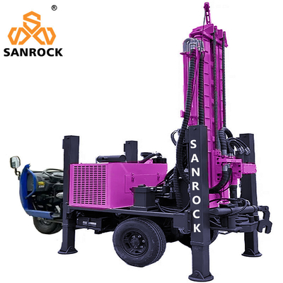 Machine hydraulique de forage à l'eau Rig de forage compact de puits d'eau avec 45-70rpm Vitesse de rotation