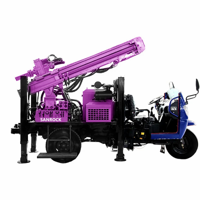 Forage portable de puits d'eau avec moteur diesel et vitesse de rotation de 45 à 70 tr/min