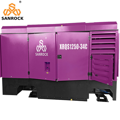 35m3/min SANROCK Compresseur d'air à vis portable Machine minière Compresseur d'air à vis à entraînement direct À vendre
