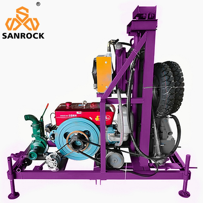 Forage hydraulique de puits d'eau Profondeur 150m Forage portable Petite machine de forage de puits d'eau
