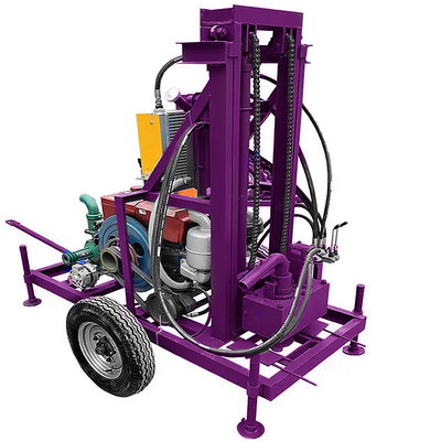 Forage de puits d'eau portable Puissance 22HP Forage hydraulique machine de forage de puits d'eau profonde