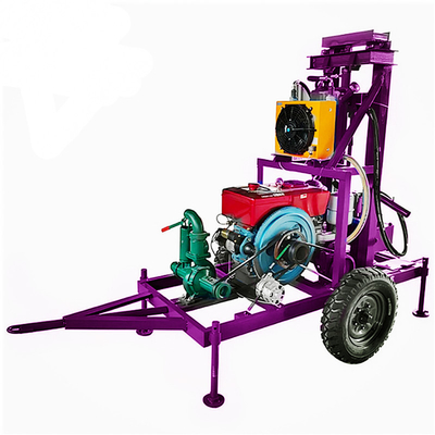 Forage de puits d'eau de petite taille, remorque, équipement de forage de puits d'eau monté, machine de forage de trous de forage
