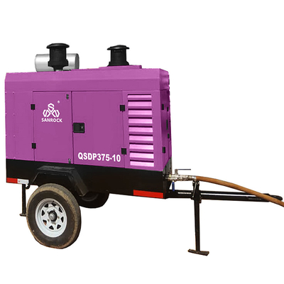 Compresseur d'air à vis rotatif 93 kW Diesel Compresseur d'air à vis industriel Compresseur d'air à vis